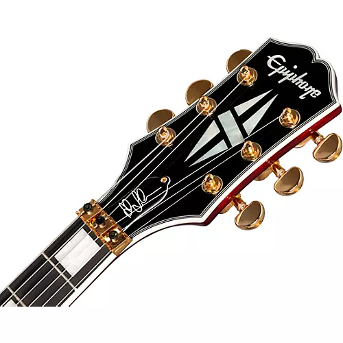 Epiphone Alex Lifeson Les Paul Custom Axcess Electric Guitar Ruby - musicians--Friend