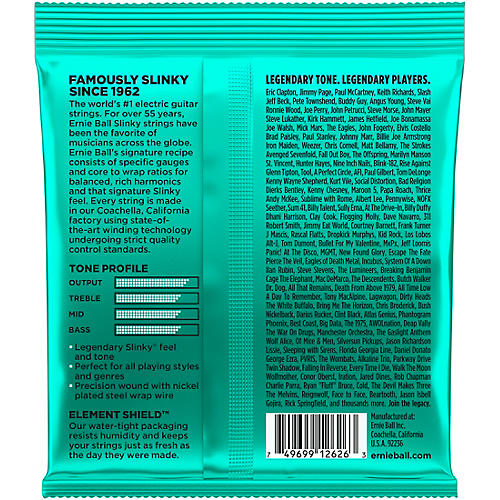 Ernie Ball 2626 Nickel Not Even Slinky Drop Tuning Electric Guitar Strings - musicians--Friend