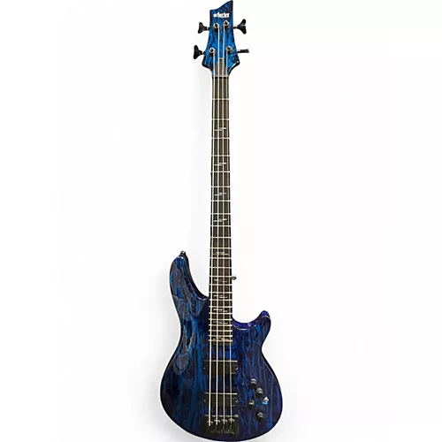 Used Schecter Guitar Research C4 4 String cobalt blue Electric Bass Guitar cobalt blue - musicians--Friend