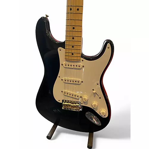 Used Fender Artist Series Eric Clapton Stratocaster Black Solid Body Electric Guitar Black - musicians--Friend