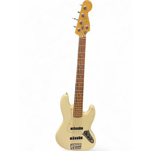 Used Fender Standard Jazz Bass V 5 String Olympic White Electric Bass Guitar Olympic White - musicians--Friend
