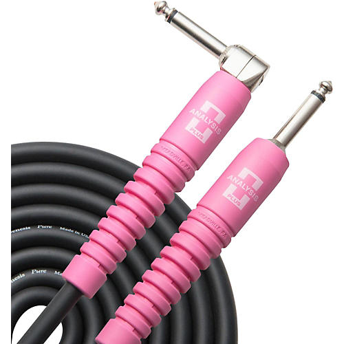 Analysis Plus Stand Out Pink Genesis Pure Instrument Cable Straight to Angle 20 ft. - musicians--Friend