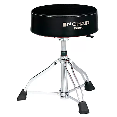 TAMA 1st Chair Round Rider XL Drum Throne Hydraulix Cloth Top Black - musicians--Friend