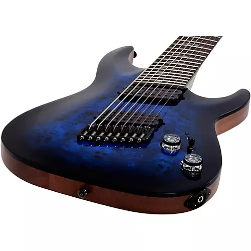 Schecter Guitar Research Omen Elite-8 MS Electric Guitar Charcoal - musicians--Friend