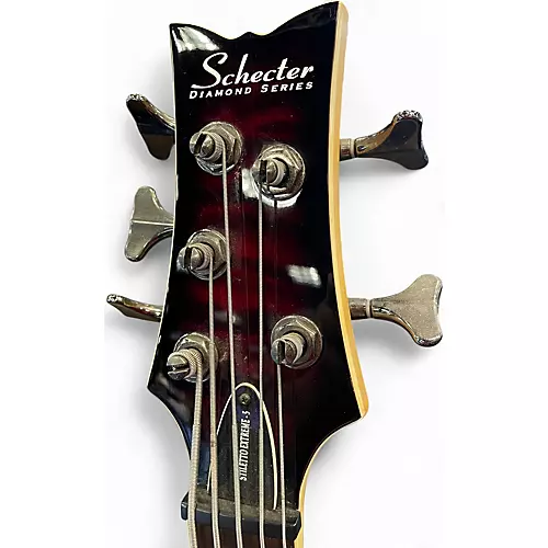 Used Schecter Guitar Research Stiletto Extreme 4 String BLACK Electric Bass Guitar BLACK - musicians--Friend