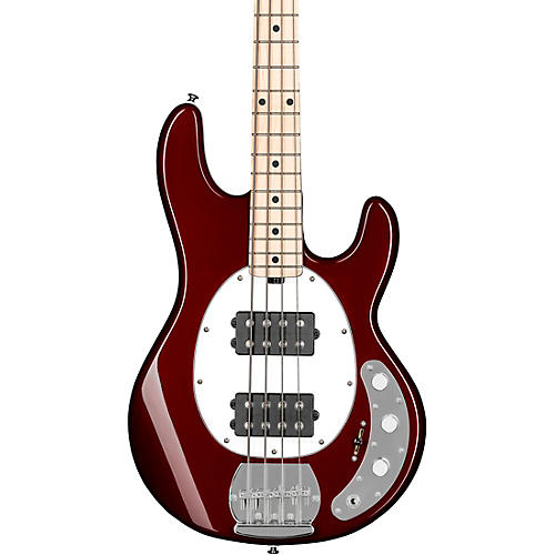 Sterling by Music Man StingRay Ray4HH Maple Fingerboard Electric Bass Candy Apple Red - musicians--Friend