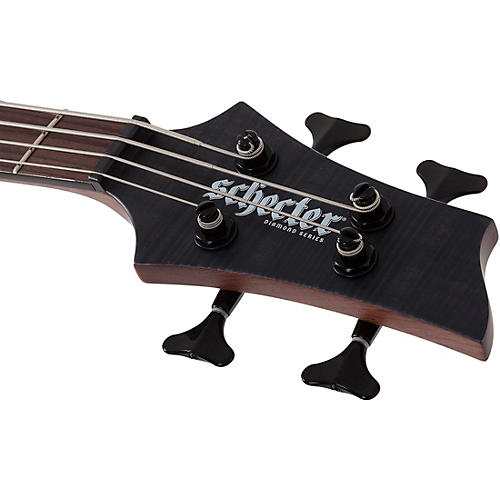 Schecter Guitar Research Charles Berthoud CB-4 Electric Bass See Thru Black Satin - musicians--Friend