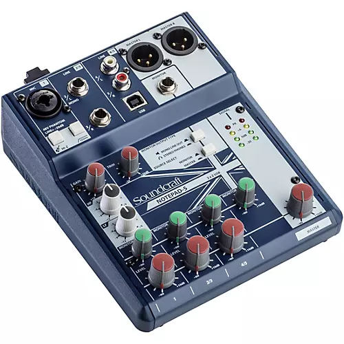 Soundcraft Notepad-5 Small-Format Analog Mixing Console With USB I/O - musicians--Friend
