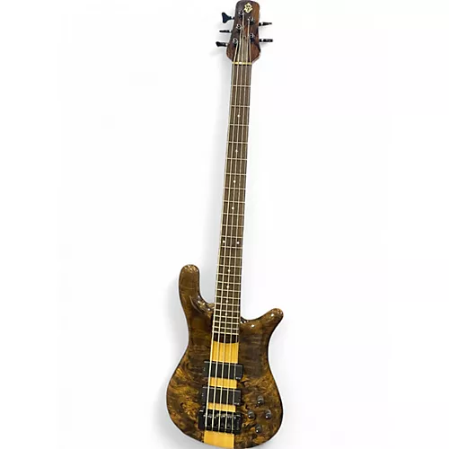 Used 2021 Spector Justin's NS5XL Woodstock Custom Collection Natural Electric Bass Guitar Natural - musicians--Friend