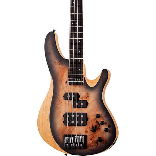 Schecter Guitar Research Reaper-4 Electric Bass Guitar Satin Charcoal Burst - musicians--Friend