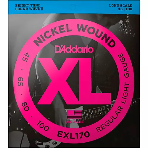 D'Addario EXL170 Nickel Wound Bright Round Wound Electric Bass Strings - musicians--Friend