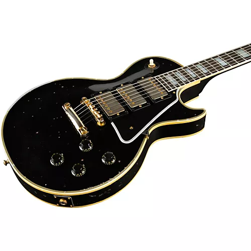 Gibson Custom M2M Murphy Lab 1957 Les Paul Custom 3-Pickup Heavy Aged Electric Guitar Ebony - musicians--Friend