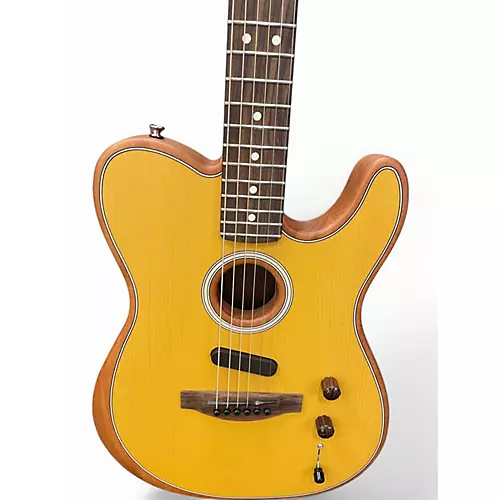 Used Fender Acoustasonic Player Telecaster Aged Natural Acoustic Electric Guitar Aged Natural - musicians--Friend