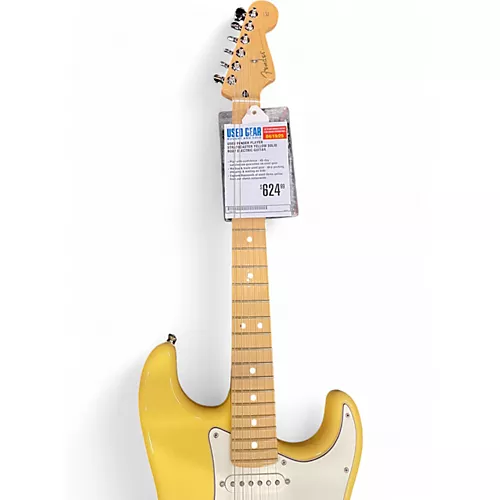 Used Fender Player Stratocaster Yellow Solid Body Electric Guitar Yellow - musicians--Friend