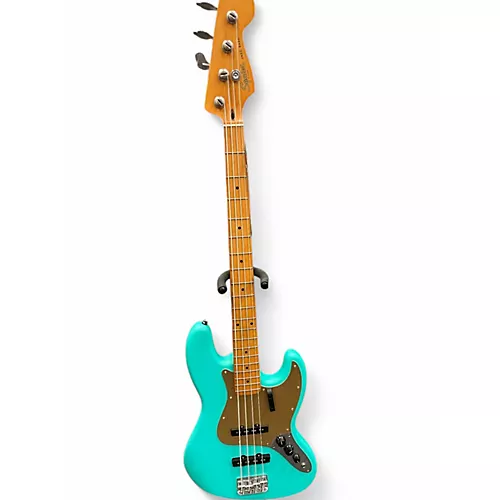 Used Squier Contemporary Jazz Bass Seafoam Green Electric Bass Guitar Seafoam Green - musicians--Friend