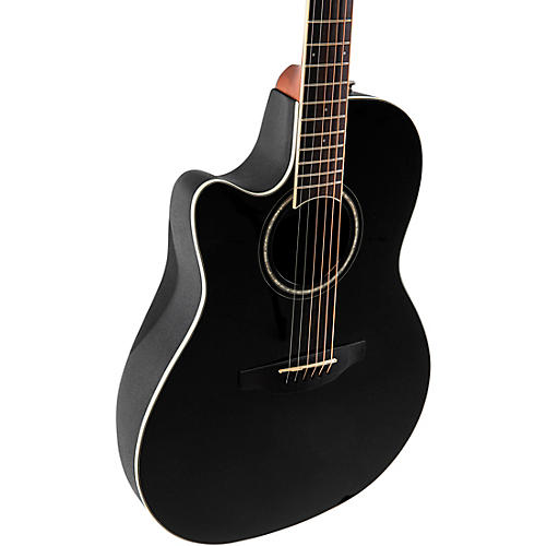 Ovation CS24L-5G Celebrity Series Traditional Mid-Depth Left-Handed Acoustic-Electric Guitar Black - musicians--Friend