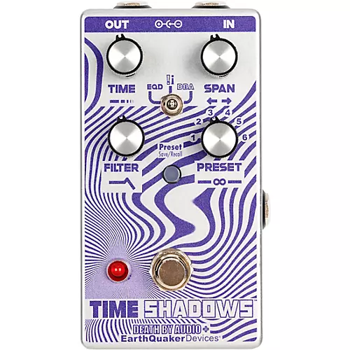 EarthQuaker Devices Time Shadows II Subharmonic Multi-Delay Resonator Effects Pedal Purple and Silver - musicians--Friend
