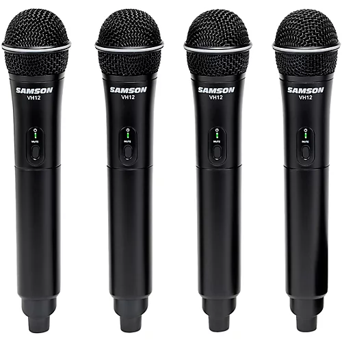 Open-Box Samson Stage 412 Quad Vocal VHF Frequency Agile Wireless System (VHF12-Q6 x 4/SR412) With 4 Q6 Dynamic Mics VHF 173MHz-198MHz Condition 1 - Mint - musicians--Friend