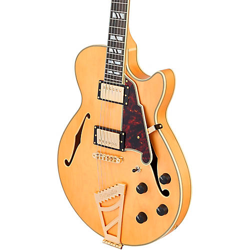 D'Angelico Deluxe Series SS Semi-Hollow Electric Guitar Satin Brown Burst - musicians--Friend