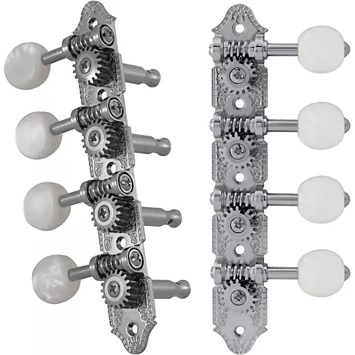 Grover Professional Mandolin A Style 409 Series Pearloid Button Tuning Machines Nickel - musicians--Friend