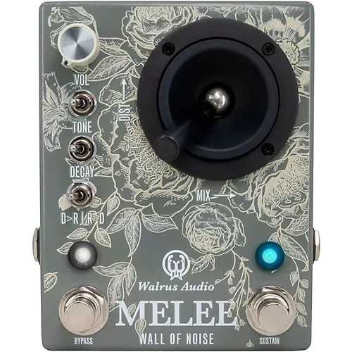 Walrus Audio Melee: Wall of Noise Reverb and Distortion Effects Pedal Floral Series 2024 Grey - musicians--Friend