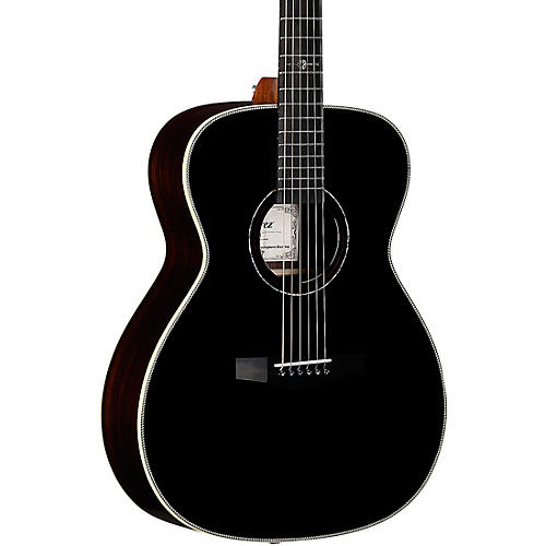 Alvarez LF70e Herringbone Laureate Series Folk-OM Acoustic-Electric Guitar Blacktop - musicians--Friend