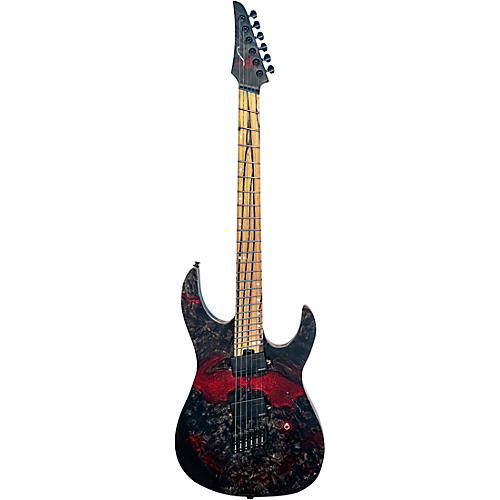 Legator Ninja 6-String Multi-Scale X Series Electric Guitar Black Widow - musicians--Friend