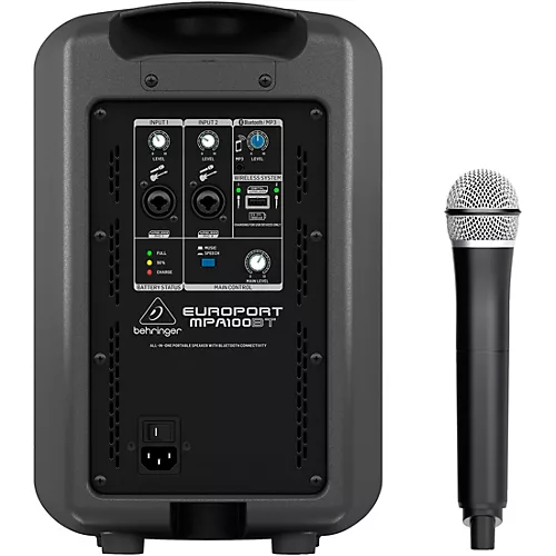Behringer EUROPORT MPA100BT 100W Portable Speaker With Wireless Microphone - musicians--Friend
