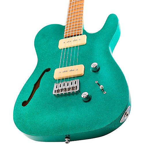 Chapman ML3 Semi Hollow Pro Traditional Electric Guitar Aventurine Green Sparkle Gloss - musicians--Friend