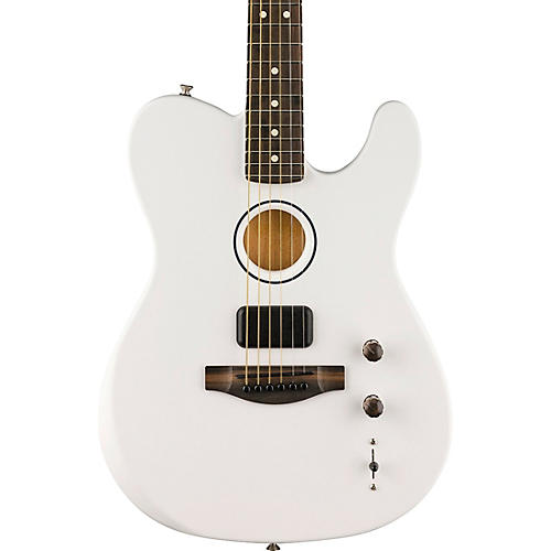 Fender FINNEAS Signature USA Limited-Edition Acoustasonic Telecaster Acoustic-Electric Guitar Arctic White - musicians--Friend