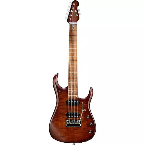 Ernie Ball Music Man JP15 Roasted Flame Maple Top 7-String Electric Guitar Cerulean Paradise - musicians--Friend