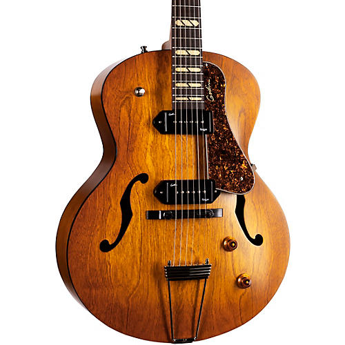 Godin 5th Avenue Jumbo P90 Hollowbody Electric Guitar Harvest Gold - musicians--Friend