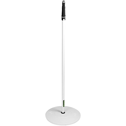 Gravity Stands Microphone Stand With Round Base - White - musicians--Friend