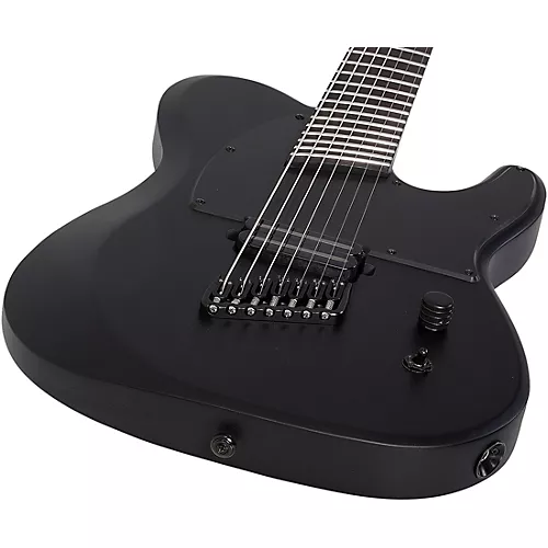 Schecter Guitar Research PT-7 MS Black Ops 7-String Electric Guitar Satin Black Open Pore - musicians--Friend
