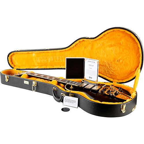 Gibson Custom Murphy Lab 1957 Les Paul Custom Reissue 3-Pickup Bigsby Light Aged Electric Guitar Ebony - musicians--Friend