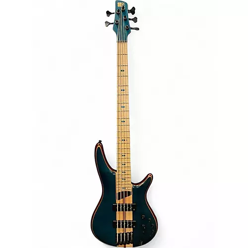 Used Ibanez SR1425B Carribean green low gloss Electric Bass Guitar Carribean green low gloss - musicians--Friend