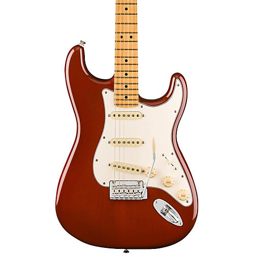 Fender Player II Stratocaster Chambered Mahogany Body Maple Fingerboard Electric Guitar Transparent Mocha Burst - musicians--Friend