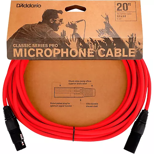 D'Addario Classic Pro Microphone Cable 20 ft. Dark Blue - musicians--Friend
