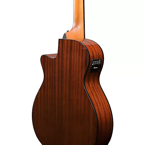 Ibanez AEGB25E Grand Concert Acoustic-Electric Bass Guitar Transparent Black Sunburst - musicians--Friend