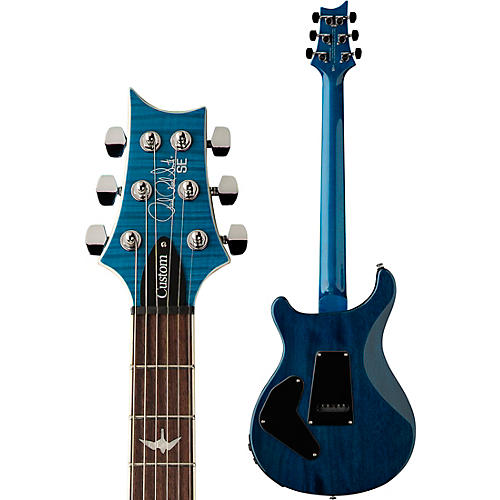 PRS SE Custom 24 Semi-Hollow Piezo Electric Guitar Lake Blue - musicians--Friend