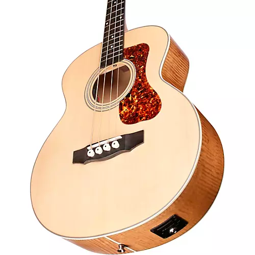 Guild Jumbo Junior Acoustic-Electric Bass Guitar Flame Maple - musicians--Friend