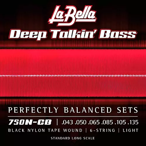 LaBella Deep Talkin' Bass Black Nylon Tape Wound 6-String Bass Strings - musicians--Friend