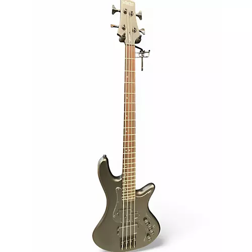 Used Schecter Guitar Research STEALTH  4 STRG BASSD SATIN BLACK Electric Bass Guitar SATIN BLACK - musicians--Friend