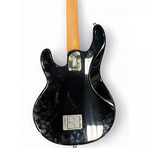 Used Ernie Ball Music Man Stingray 4 String Jackpot Black and Gold Electric Bass Guitar Black and Gold - musicians--Friend