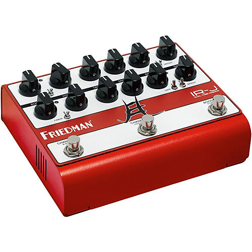 Friedman IRJ Dual Tube Jake E Lee Signature Dual-Tube Preamp DI+IR Dual-Channel 12AX7 Tubes Effects Pedal Red and White - musicians--Friend