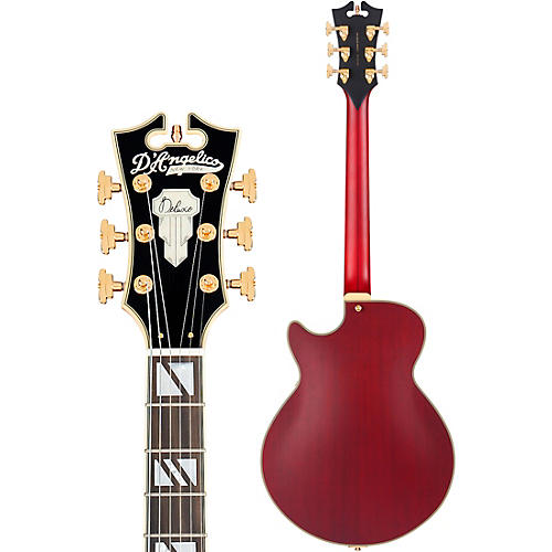 D'Angelico Deluxe Series SS Semi-Hollow Electric Guitar Satin Brown Burst - musicians--Friend