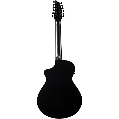 Breedlove Discovery Double Course 12-String Spruce-Mahogany Concert Acoustic-Electric Guitar Satin Black - musicians--Friend
