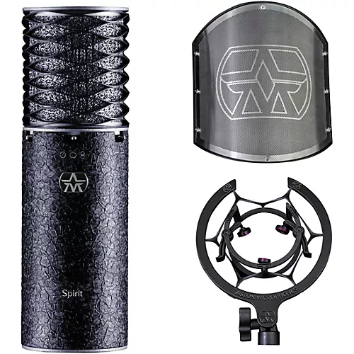 Aston Microphones Limited Edition Black Spirit Multi-Pattern Condenser Microphone with Swiftshield - musicians--Friend