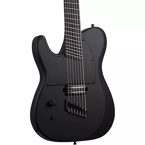 Schecter Guitar Research PT-7 MS Black Ops Left Handed Electric Guitar Satin Black Open Pore - musicians--Friend