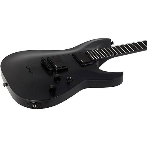 Schecter Guitar Research C-1 Platinum Blackout Electric Guitar Satin Black - musicians--Friend